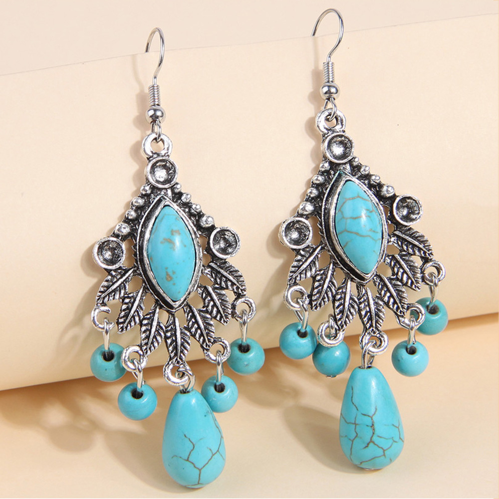 Wholesale Turquoise tearop earrings