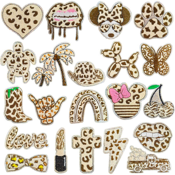 Wholesale Leopard print embroidered patch