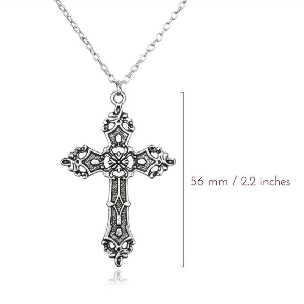 Wholesale European and American Baroque Cross Vintage Bohemian 1980 Madonna Pendant Gothic Necklace