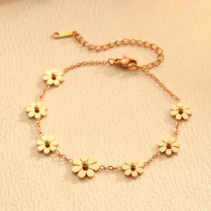 Rose Gold Seven Chrysanthemum Bracelet