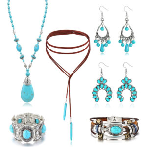 Wholesale Vintage Turquoise Pendant Set
