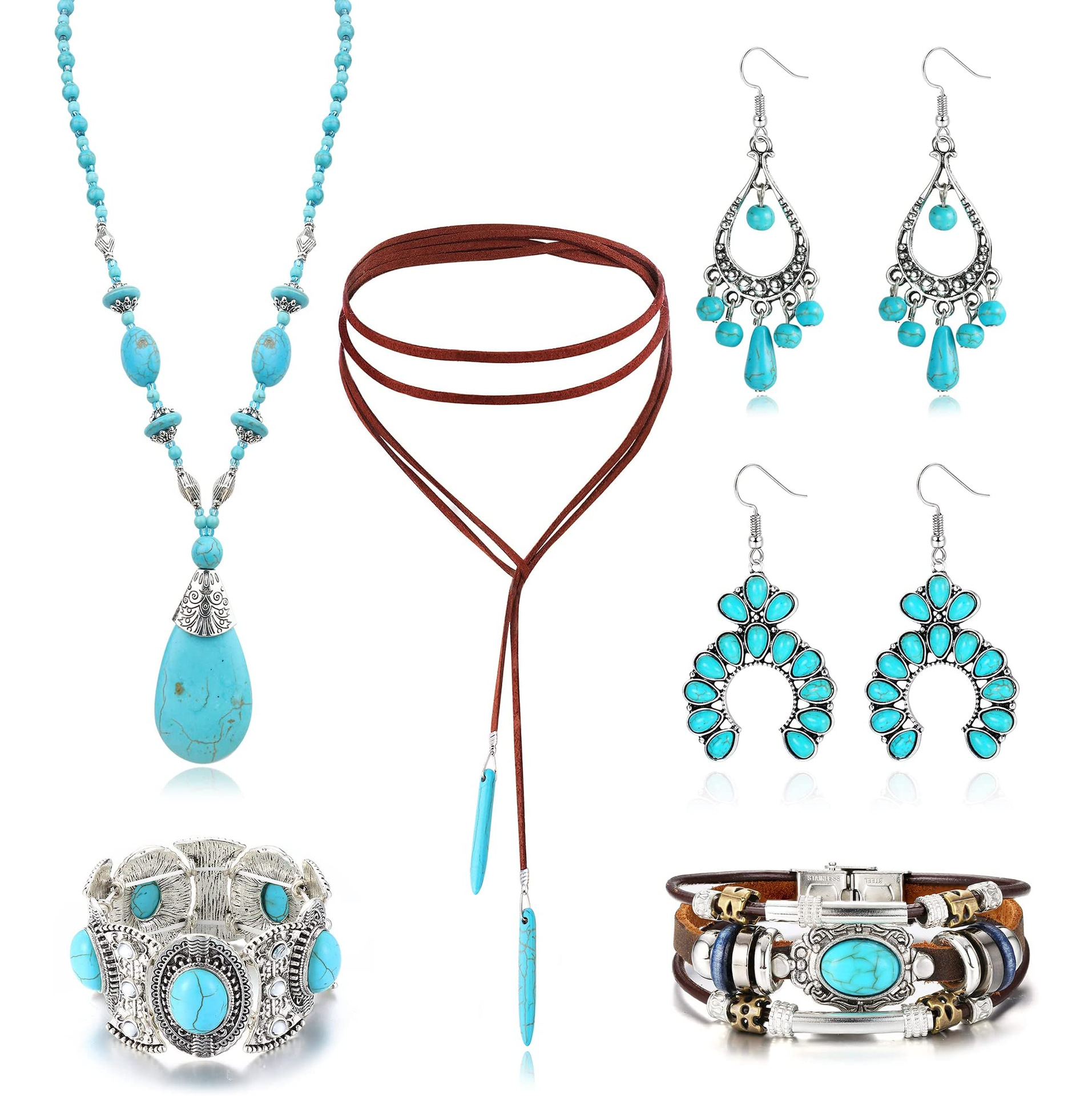 Wholesale Vintage Turquoise Pendant Set