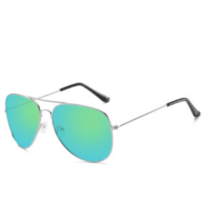 Silver frame green mercury