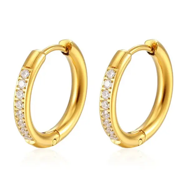 304 Stainless Steel Geometric Electroplated 18K Real Gold Plated Casual Elegant Simple Style Waterproof Non Tarnish Plating Drop Earrings Earrings