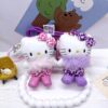 Wholesale Cute Plush Doll hellokitty Pendant Cartoon Doll Leopard KT Pendant Internet Celebrant Couple Gift