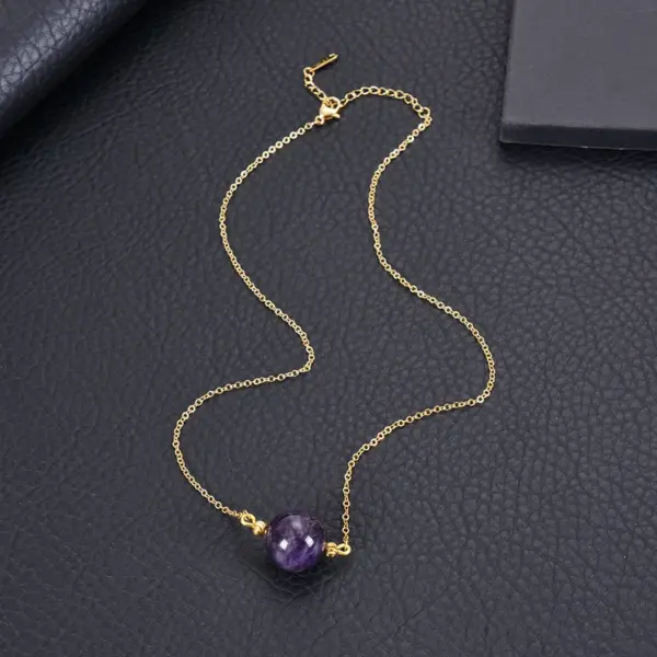Wholesale Elegant Printing Natural Stone Pendant Necklace In Bulk
