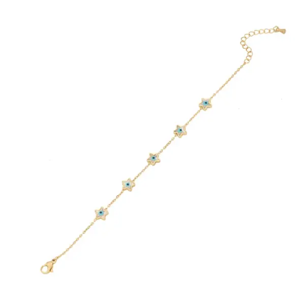 Wholesale PVD Coated 18K Gold Real Gold Plated Star Flower 304 Stainless Steel Elegant Cute Waterproof Non Tarnish 304 Stainless Steel Bracelets