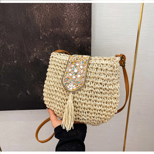 oly-1d5468391f71381b166728fc55ea081a Wholesale Raceway Woven Bag Textive Shoulder Crossbody Small Bag Women's Niche Simple Design Woven Women's Bag