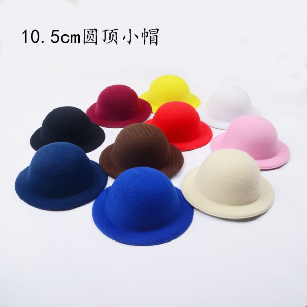 oly-1d55ad9f2ce9806f50b8596eaddeddb7 Wholesale Lamb Doll DIY Original Hat Embryo Base Small Top Hat Hair Jewelry Hat Bare Cap 10.5CM Dome
