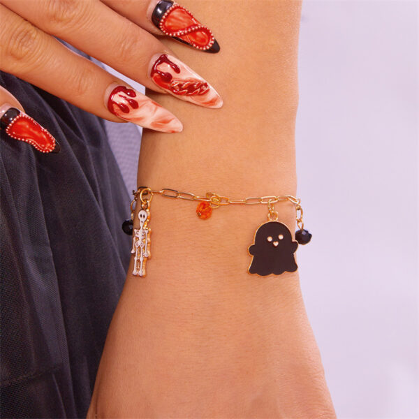 oly-1d56e054666957cc05030b8a21f45b14 Wholesale Pumpkin Ghost Paper Card Bracelet