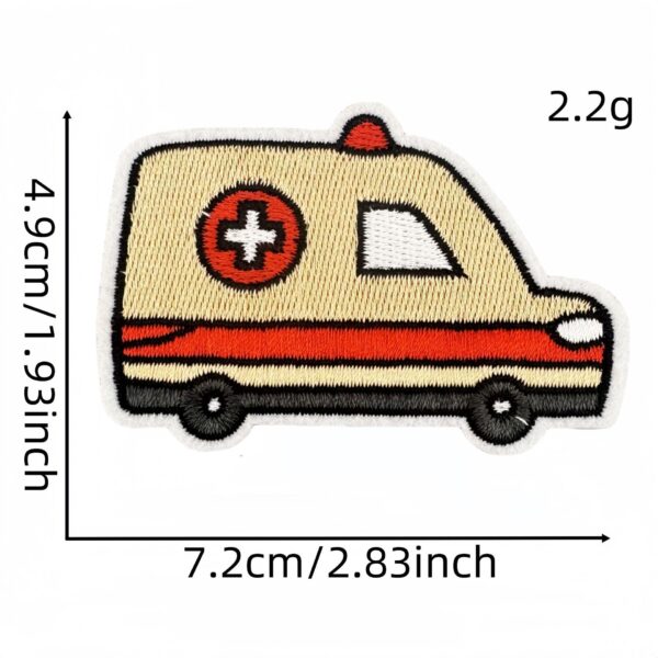 Wholesale New embroidered cloth patches for vehicles, cartoon cars, accessories, in stock, heat-pressed badges, adhesive backing.