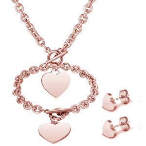 Rose gold three-piece set - colorfast / Stainless steel