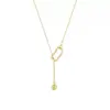 Wholesale Lady Classic Style Geometric Titanium Steel Plating Pendant Necklace