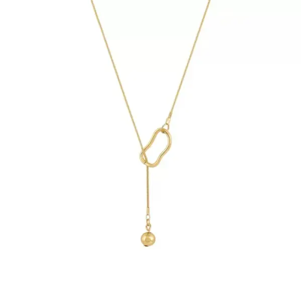 Wholesale Lady Classic Style Geometric Titanium Steel Plating Pendant Necklace