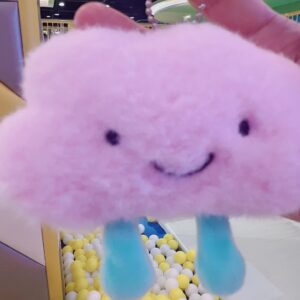 Pink clouds (no chain, no lanyard) / 8cm high and 10cm long