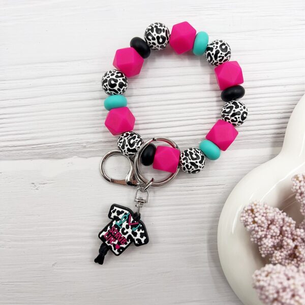 Wholesale Cartoon Silicone Nurses' Clothing Keychain Creative Pendant Bracelet Key Ring