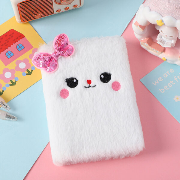 Wholesale Cartoon Plush Notebook Cute Girl's Bow Notepad
