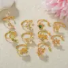 Wholesale Glam Pentagram Brass Plating Zircon Ear Clips 1 Piece