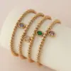 Simple Style Water oplets 304 Stainless Steel Birthstone Bracelets In Bulk