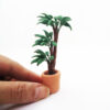 Wholesale 1:12 dollhouse accessories dollhouse mini clay flower indoor plant brazilwood green plant pot model