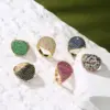 Wholesale Copper Plating Geometric Zircon Copper Rings