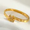 Wholesale Elegant Artistic Geometric Solid Color 316 Stainless Steel 18K Gold Plated Zircon Bangle In Bulk