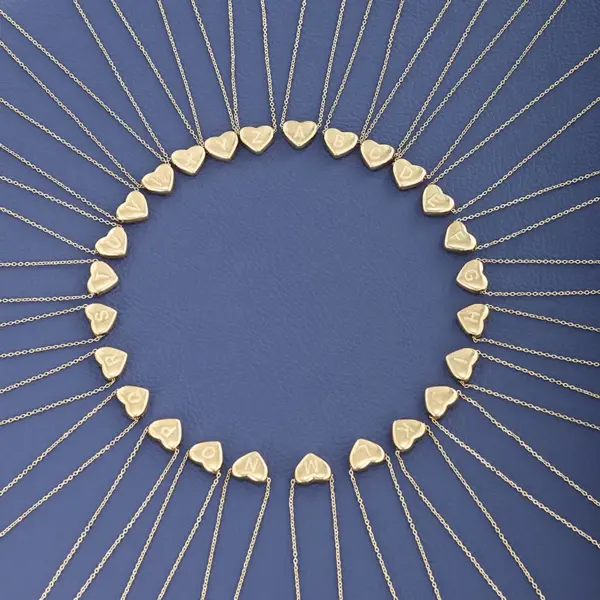 Wholesale Jewelry XUPING Simple Style Commute Letter Heart Shape 304 Stainless Steel 18K Gold Plated Necklace