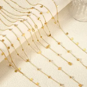 Wholesale Titanium Steel Necklace Women's Elegant Versatile INS Style Minimalist Design Luxury Personality Extended U-Shaped Fashion Jewelry