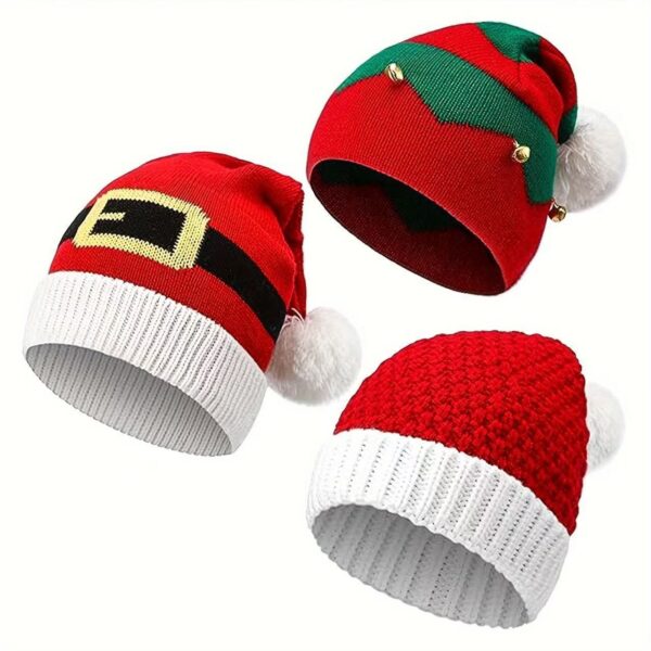 Wholesale New Autumn/Winter Christmas Hat with Bells - Knitted Wool Hat