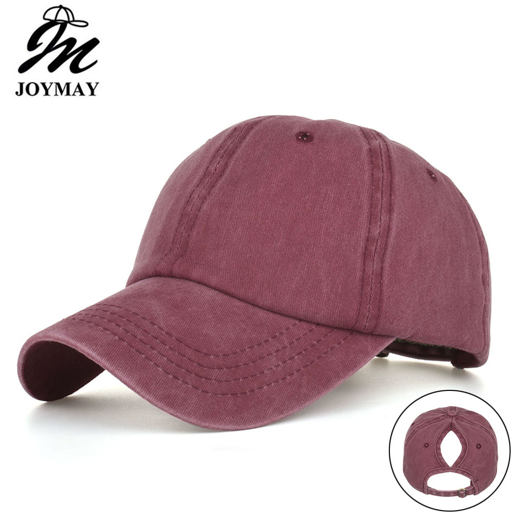 Wholesale Spring and summer New Light Version 8 color nytail hole washed old baseball cap sunshade outdoor sun hat B652