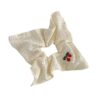 Wholesale High beauty value cherry rice white fabric hollow square f large intestine hair ring girly hair rope small fresh hair rope hair aessories