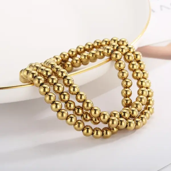 Wholesale PVD Coated 18K Gold Plated Geometric Stainless Steel Casual Simple Style Waterproof Non Tarnish Bracelets