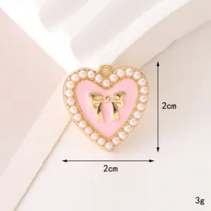 C362 20mm Drip Bow Pink / Diy Ornament