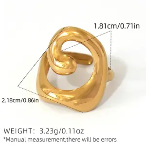 Gold / adjustable / 1 Piece Open Ring