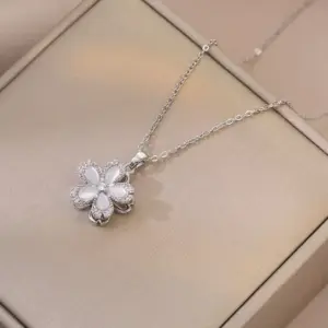 X4009 Steel Cat's Eye Necklace