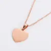 Wholesale Ion Plating (IP) 18K Gold Plated Heart Shape 304 Stainless Steel Sweet Simple Style Waterproof Non Tarnish 304 Stainless Steel Pendant Necklace
