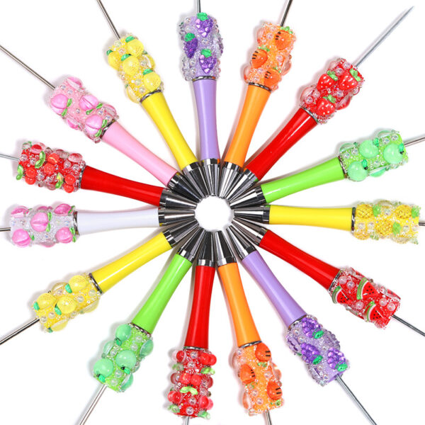 Wholesale Fruit-shaped beaded pen, beaded pen, beaded pen