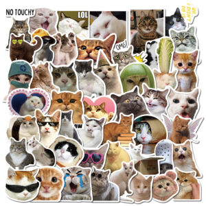 Wholesale 50PCS/PACK celebrity funny cat stickers