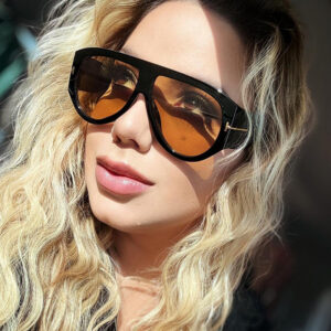 Wholesale Large Frame T-meter Nail Toad Glasses European and American Thick Frame Men's Aviator Sunglasses Ins Fashionable Trendy Sunglasses Women