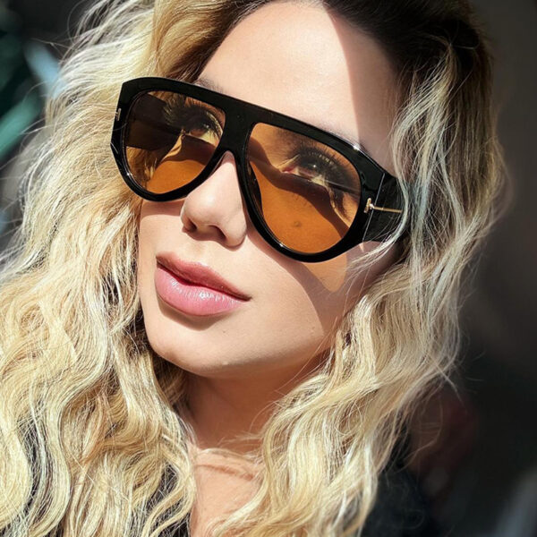 Wholesale Large Frame T-meter Nail Toad Glasses European and American Thick Frame Men's Aviator Sunglasses Ins Fashionable Trendy Sunglasses Women