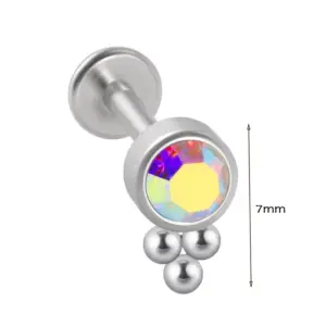 Style 2-Ab diamond / G23 Titanium Rod 1.2 * 6mm