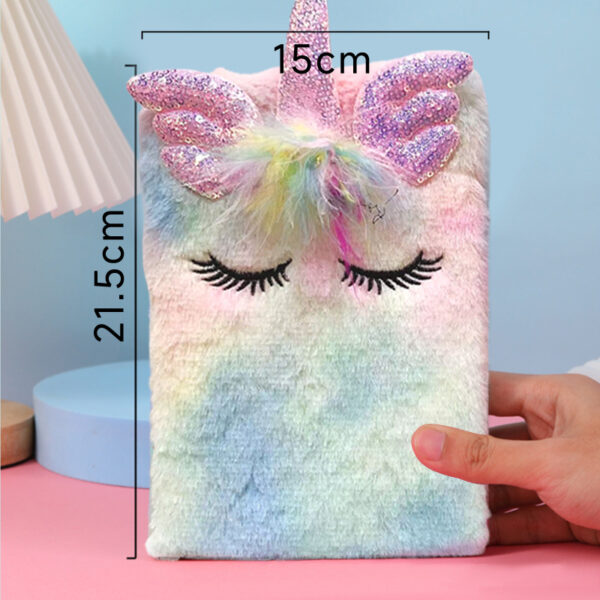 Wholesale Colorful Stereo Ears Unicorn Plush Cute Cartoon Girl Notebook