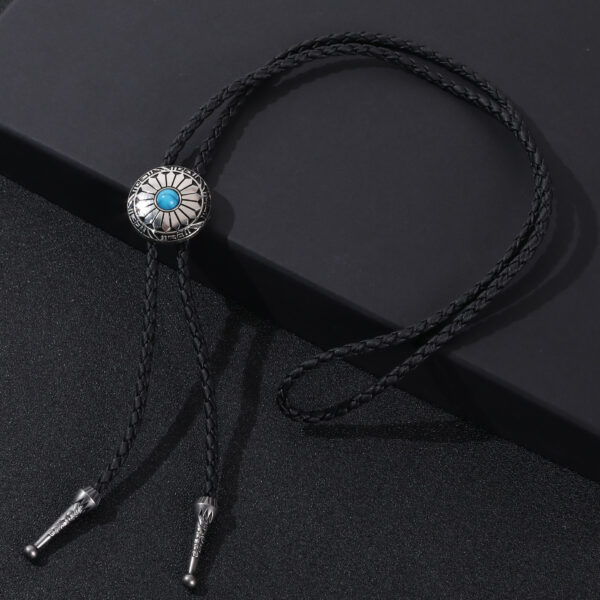 Wholesale Cross-border New Adjustable Enamel Western Polo Tie Alloy Pendant Tie Bolo Tie Vintage Necklace