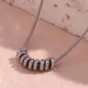 Wholesale 304 Stainless Steel Solid Color PVD Coated Stone-Free 18K Gold Plated Real Gold Plated Simple Style Waterproof Non Tarnish Plating Snake Chain Gold Pendant Necklace
