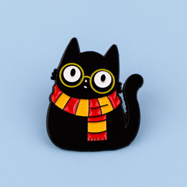 Wholesale Cartoon Cute Black Cat Brooch, Cartoon Metal Badge, Clothing Brooch, Accessories