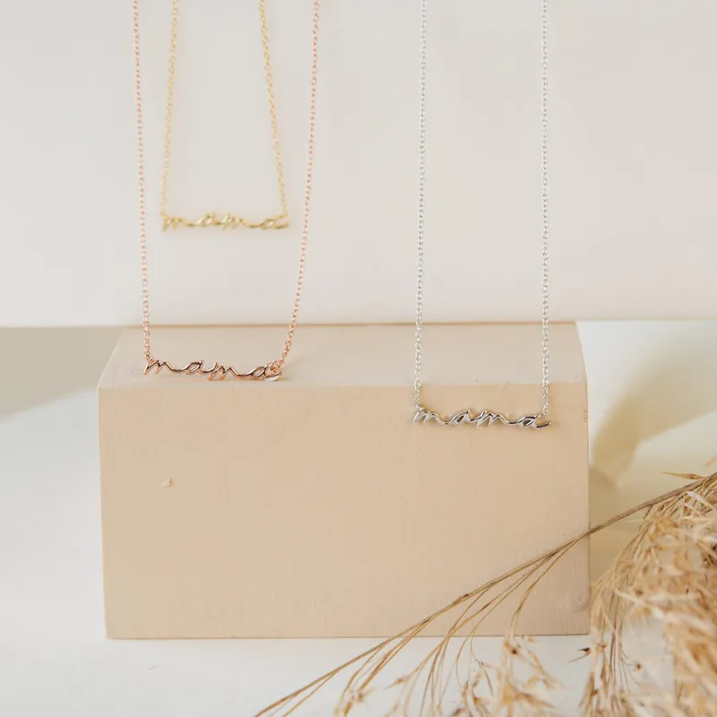 Wholesale Jewelry Simple Style Letter 304 Stainless Steel 18K Gold Plated Plating Pendant Necklace