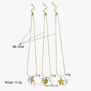 Main Image Starfish Round Conch Pointed Conch Three-Piece Set