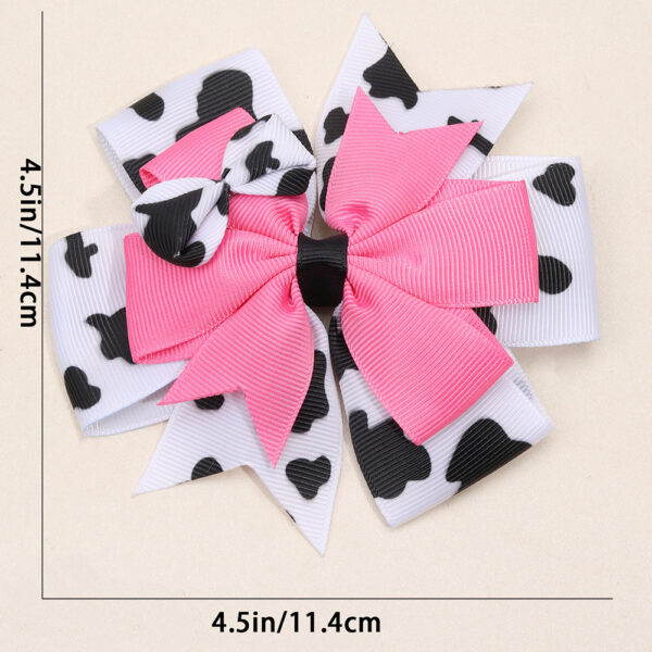 oly-1de542c8ece3c3200f92049935a4e518 Wholesale Cow Pattern Bow Hairpins pular Kidsren's Bow Hair