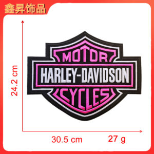 Heated hot melt glue*rose red*large letter shield*harley-davidson*height 24.2*30.5cm