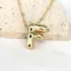 Wholesale Simple Style Classic Style Letter Copper 18k Gold Plated Pendant Necklace In Bulk
